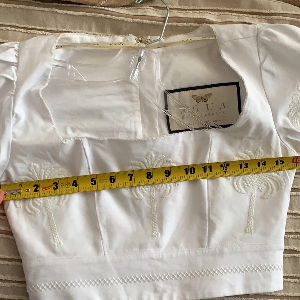 agua bendita violeta cropped white blouse - Picture 7 of 7
